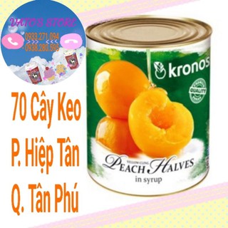 Đào ngâm Kronos đóng hộp lon 820gr