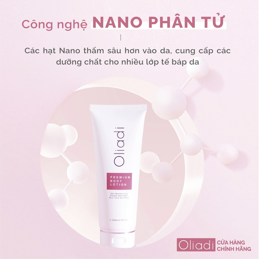 Combo Kem Dưỡng Trắng Body Oliadi Trắng Da Toàn Thân Với Công Nghệ Hạt Nano Phân Tử