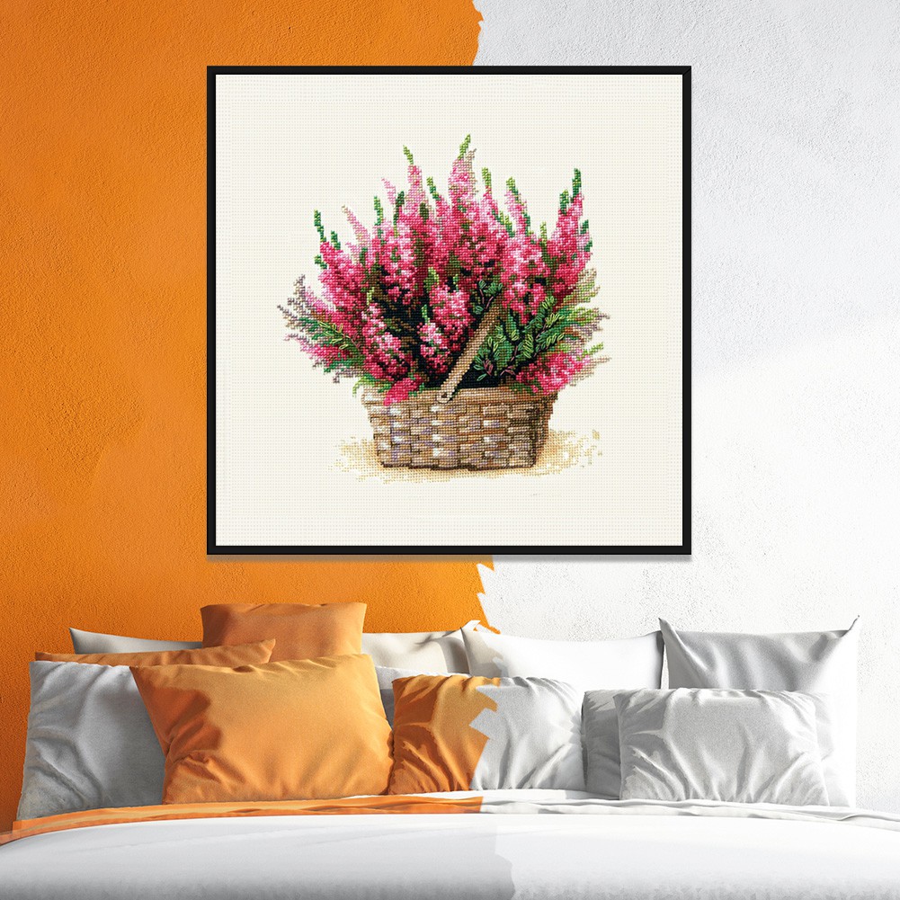 Bộ Tranh Thêu Chữ Thập Hình Hoa 11ct