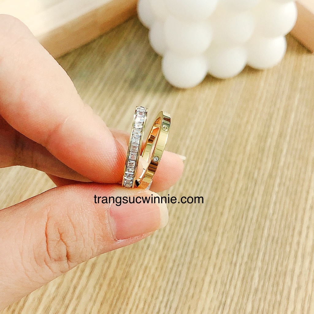 Nhẫn nữ titan Carti line VG