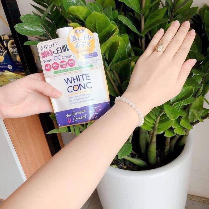 Sữa dưỡng thể trắng da White Conc Body White CC Cream Nhật Bản túi 200g - Dưỡng trắng da, mờ vết thâm, chống lão hóa