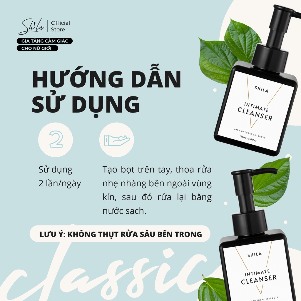 [Mã BMBAU50 giảm 50K đơn 150K] Dung dịch vệ sinh phụ nữ Shila hương trầu không 150ml (Shila Intimate Cleanser)