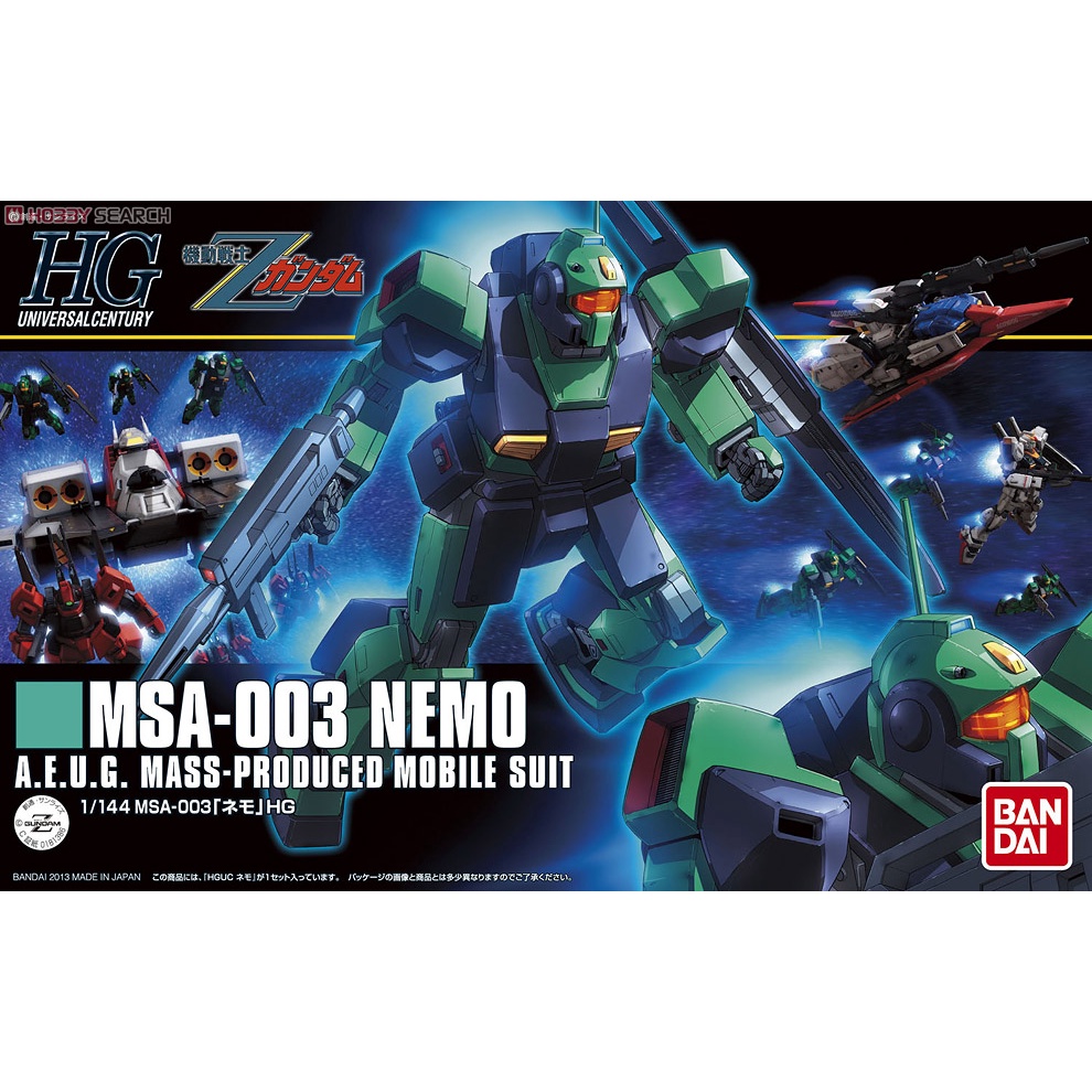 Mô hình HGUC 150 1/144 HG Nemo (Z .Ver) - Chính hãng Bandai Nhật Bản