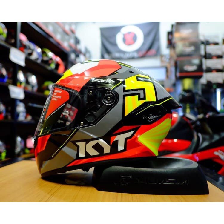 Mũ bảo hiểm fullface KYT TT Course tem Flux số 5 size M L XL chính hãng