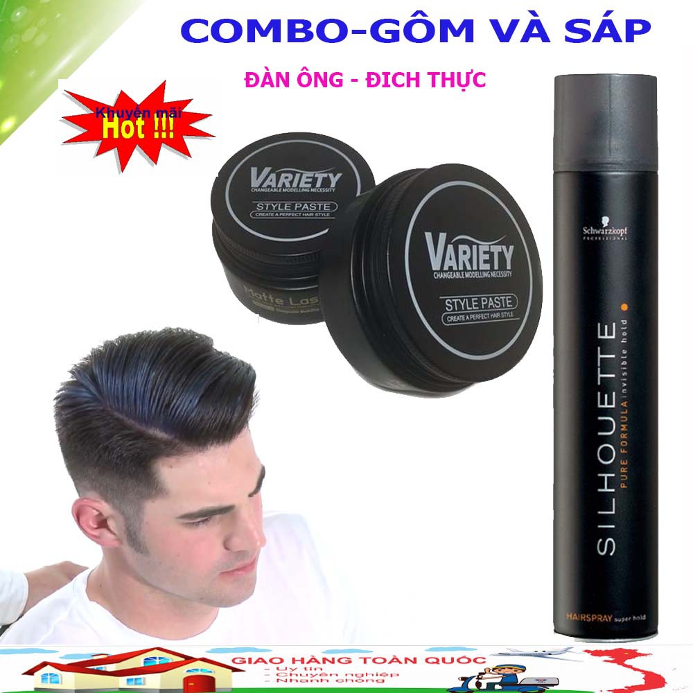 Gôm Sáp Giá Rẻ,Sáp Vuốt Tóc Cho Nam,COMBO Sáp -Gôm Xịt Tóc ,Tạo Nếp Tốt, Giữ Nếp Lâu, Hương Thơm Dịu Cho Bạn Mái Tóc Đẹp