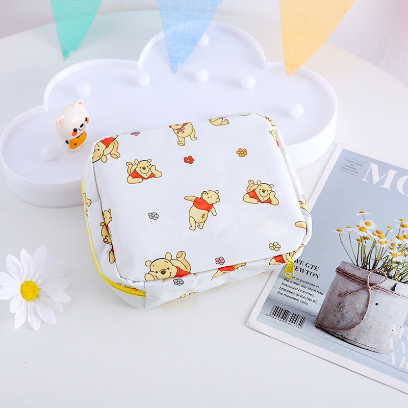 Túi Đựng Khăn Giấy / Son Môi / Mỹ Phẩm Bằng Vải Oxford Chống Thấm Nước Họa Tiết Hoạt Hình Dễ Thương