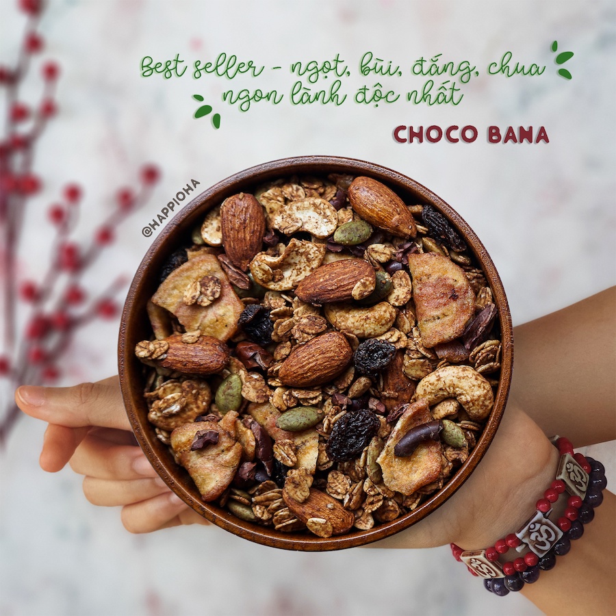 Ngũ Cốc Ăn Kiêng Granola CHOCO BANA - Yourshop - Hỗ trợ giảm cân - Ngũ cốc ăn sáng - 40g