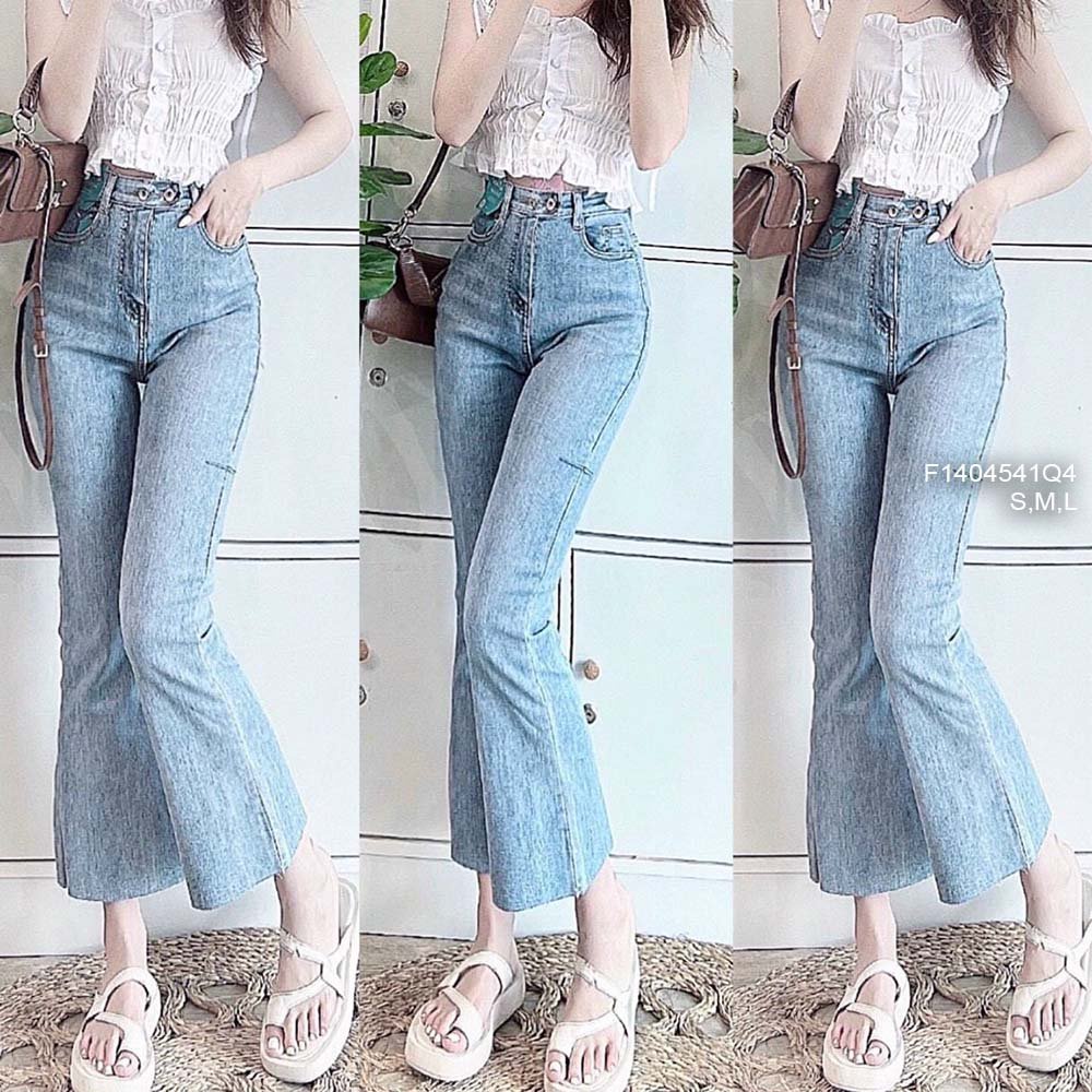 Quần jean ống loe lưng cao! HÀNG VNXK.