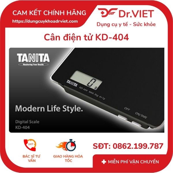 CÂN ĐIỆN TỬ TANITA KD404 (NHỎ GỌN DÙNG ĐỂ CÂN THỰC  PHẨM, CÂN LÀM BÁNH) - DR VIET