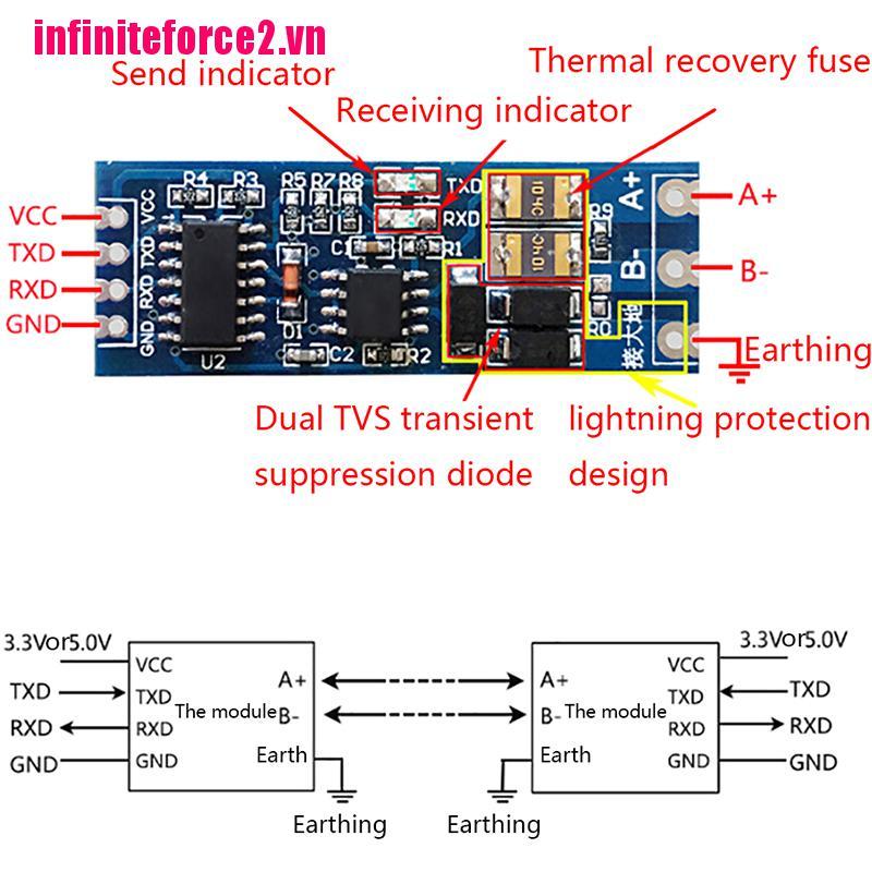 Mô Đun Chuyển Đổi Cổng Uart Sang Rs485 Sang Ttl Mô Đun Rs485 - Ttl