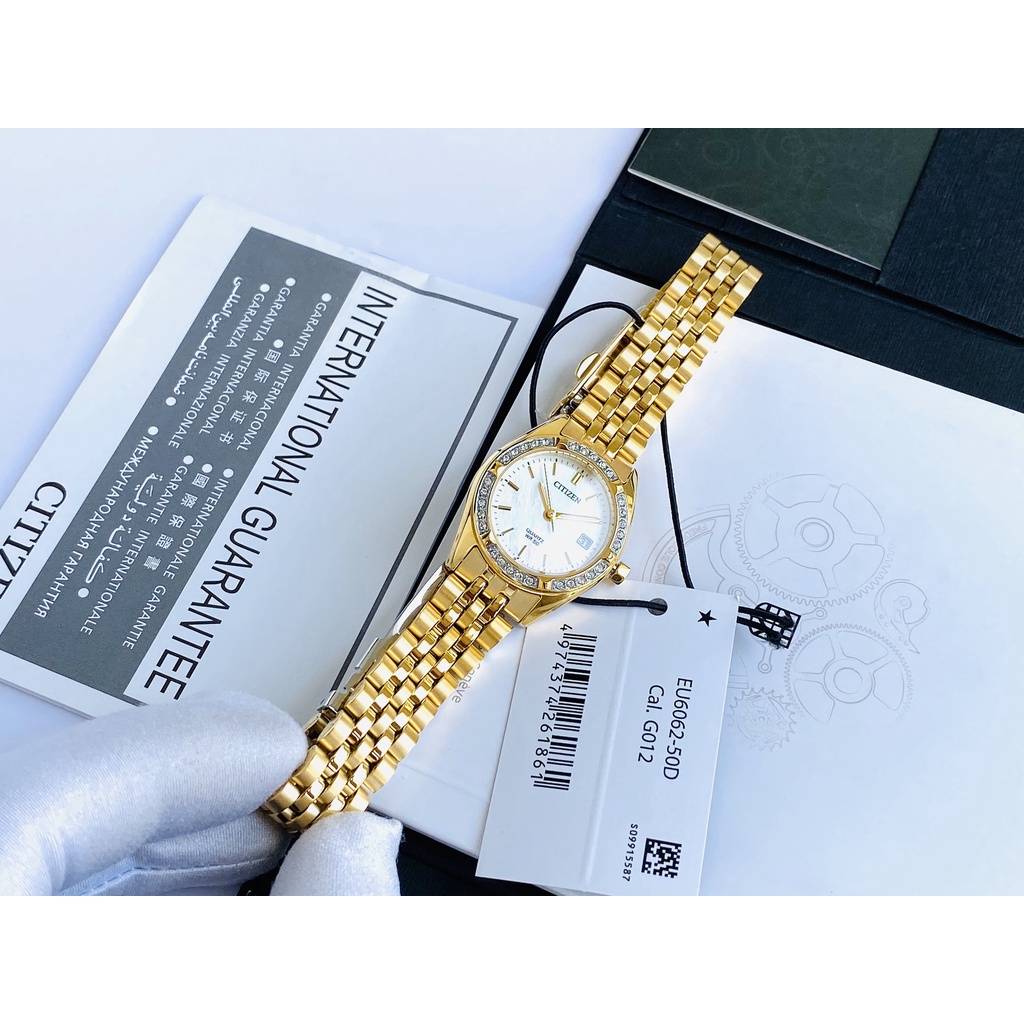 Đồng Hồ Nữ CITIZEN EU6062-50D– QUARTZ  – DÂY KIM LOẠI Chính Hãng Tặng Dây Da Cao Cấp