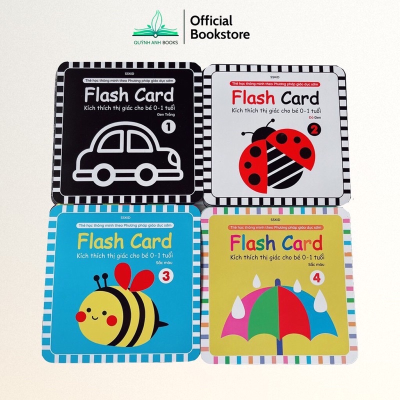 Bộ Thẻ Flash Card Kích Thích Thị Giác Cho Bé 0-1 Tuổi