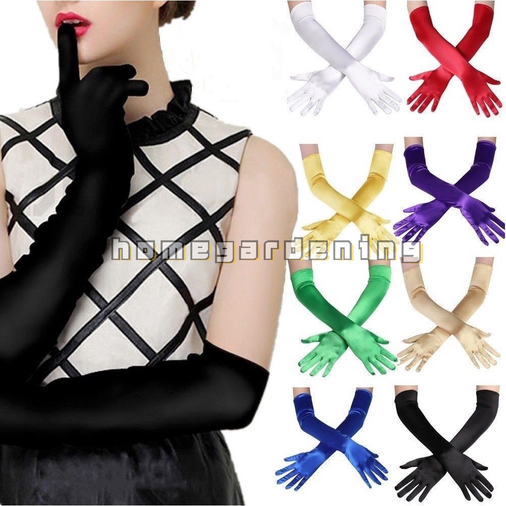 Găng Tay Satin Dài Chống Nắng Thời Trang Mùa Hè Cho Nữ
