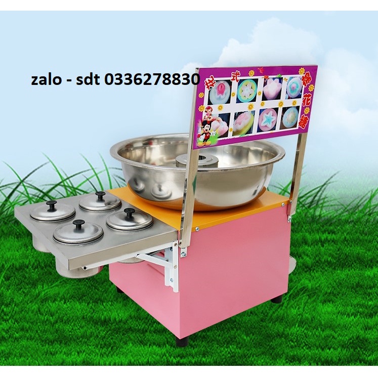 Máy làm kẹo bông gòn sử dụng gas hoặc bình ác quy. Bảo hành 1 năm