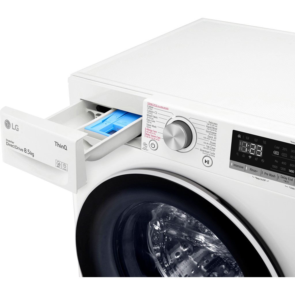 [Mã ELMS5TR giảm 5% đơn 5TR] MIỄN PHÍ VẬN CHUYỂN LẮP ĐẶT - Máy giặt LG Inverter 8.5 kg FV1408S4W