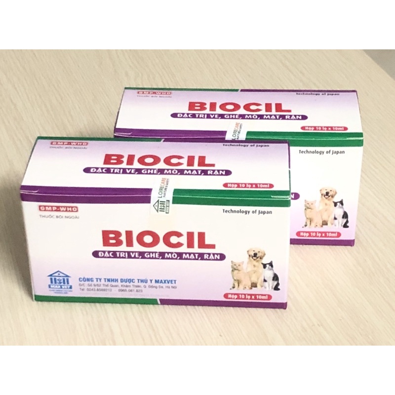 BIOCIL Đặc Trị Ve Rận, Bọ Chét, Nội Ngoại Ký Sinh Trùng Cho Chó Mèo Bôi 1 Lần Là Khỏi - LiLi Pet Shop