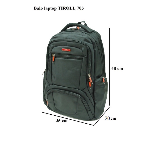 Balo Laptop 15.6 inch Màu Trơn Thời Trang Công Sở Thanh Lịch Kèm Cổng USB TIROLL 703