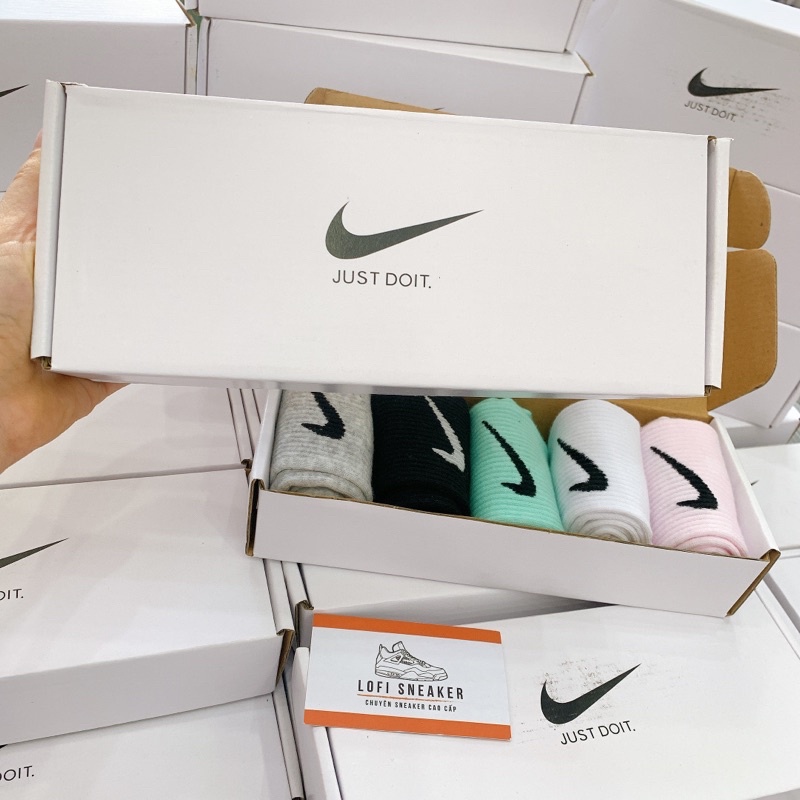 Combo Tất Vớ Thể Thao Sneaker Dễ Phối Đồ Cao cổ, Fullbox Cao Cấp Hàng xuất dư Dệt Logo sắc nét Hộp quà tặng PHỤ KIỆN