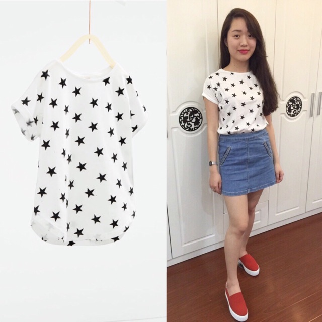 Áo font hình sao Zara