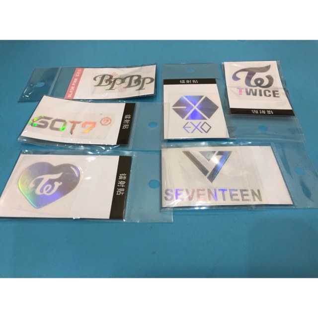 Sticker hologram GOT7 EXO TWICE SEVENTEEN BLACKPINK BTS