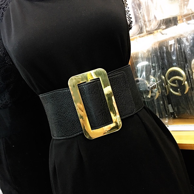 Đai lưng chun co giãn mặt chữ nhật-bản 10cm