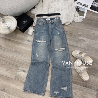 QUẦN BÒ SUÔNG JEAN RÁCH 2 BÊN