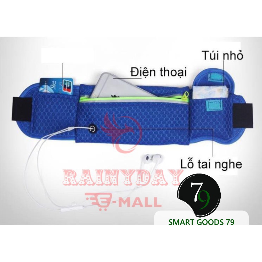 [Freeship hàng cao cấp] Túi đeo hông chạy bộ đai ngang bụng đựng đồ điện thoại bình nước cho nam nữ tập chống nước
