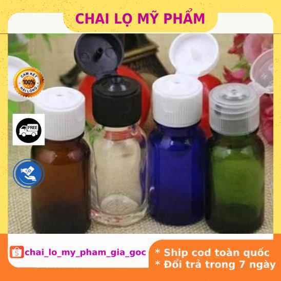 Chai Chiết Mĩ Phẩm ❤ GIÁ TỐT NHẤT ❤ Chai nắp bật thủy tinh 5ml,10ml nâu,trong chiết mỹ phẩm , phụ kiện du lịch