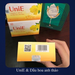 Uni E (UniE) vitamin E 400IU & Dầu hoa anh thảo (Hộp 30 viên)