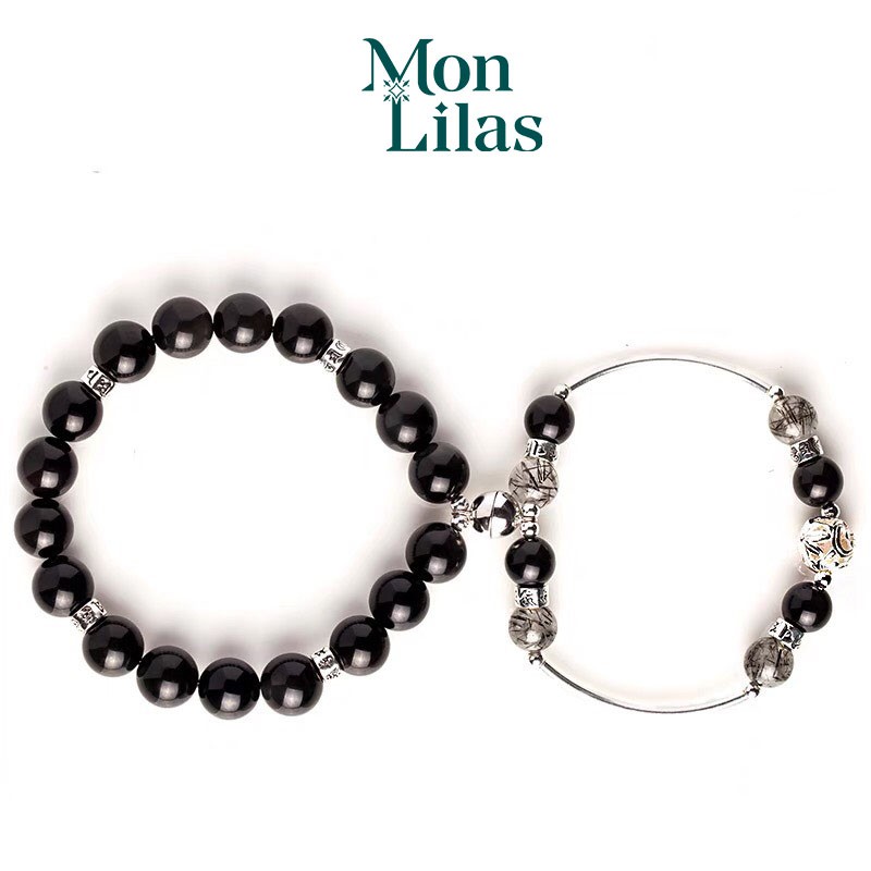Vòng Tay Đôi Bạc Mon Lilas Đính Đá Resolve V112107/8