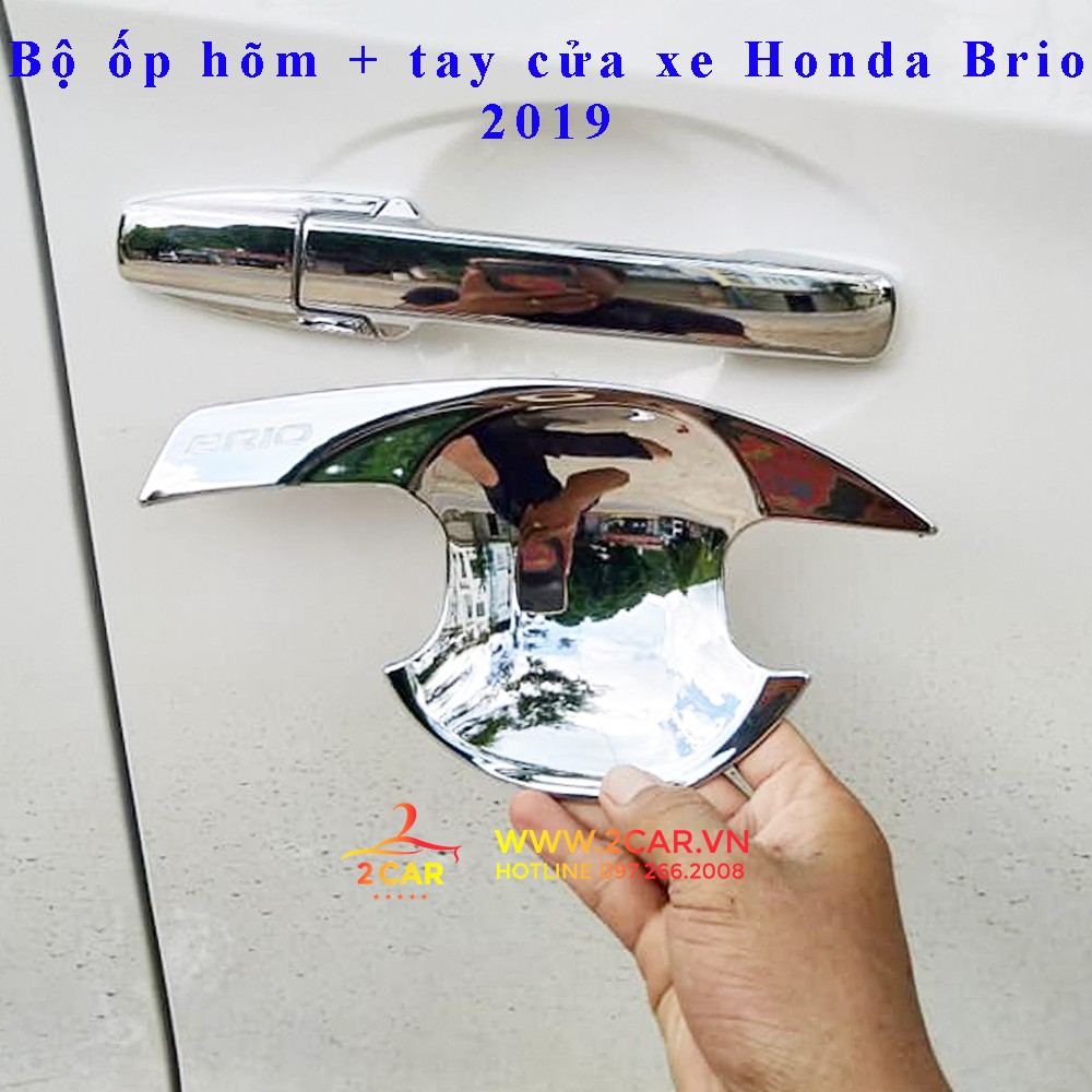 Bộ ốp tay + hõm cửa xe Honda Brio 2018-2019