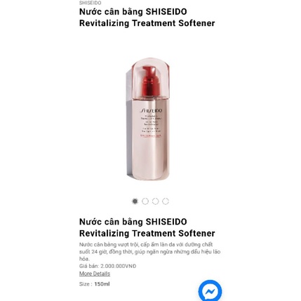 [ Minisize 30ml ] Nước Cân Bằng Shiseido Revitalizing Treatment Softener