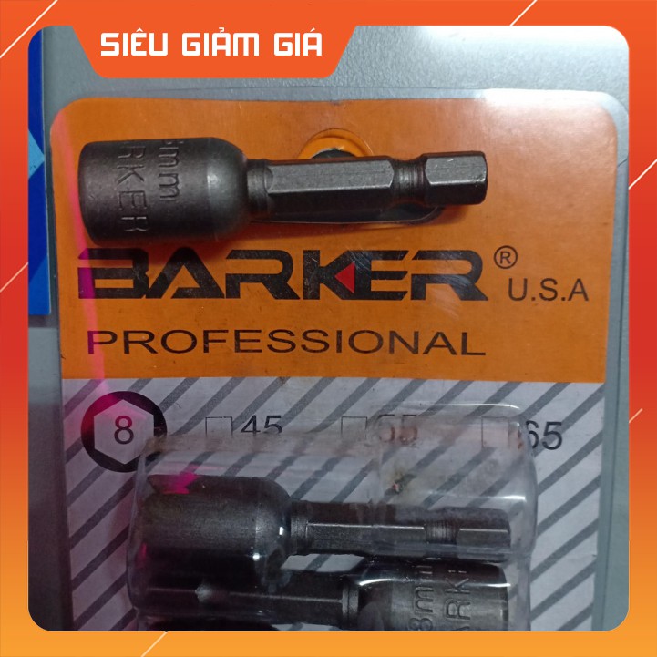 Bộ 01 Mũi Bắn Vít 2 Đầu  65mm 01 Đầu bắn tôn BARKER TT002 8mm