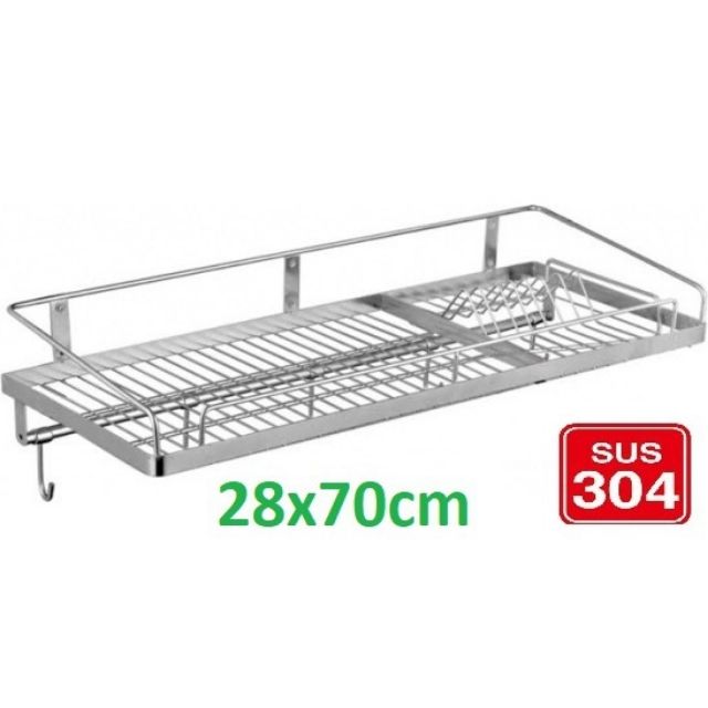 Kệ chén treo tường 1 tầng inox 304