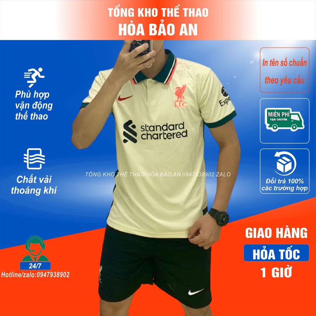 [ẢNH THẬT+ VIDEO] ÁO BÓNG ĐÁ CLB LIVERPOOL THUN ĐẸP 2021