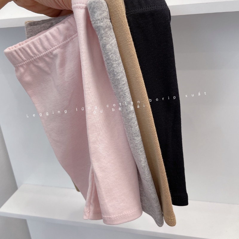 Quần legging bé gái, quần đùi xuất dư cho bé chất cotton co giãn 4 chiều màu sắc Vintage ZG Boutique size từ 8 đến 18kg