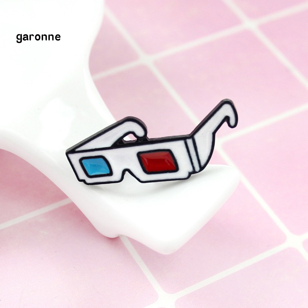 GA_Fashion 3D Sunglasses Badge Collar Lapel Brooch Pin Clothes Jewelry Bag Decor