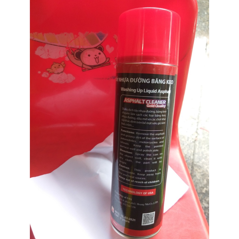 Dung dịch tẩy nhựa đường. bằng kéo Asphal Cleaner 500ml