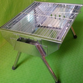 Bếp nướng than hoa,lò nướng than hoa hình thang-TẶNG 500GR XIÊN TRE