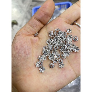 Charm bạc ốp hạt đá