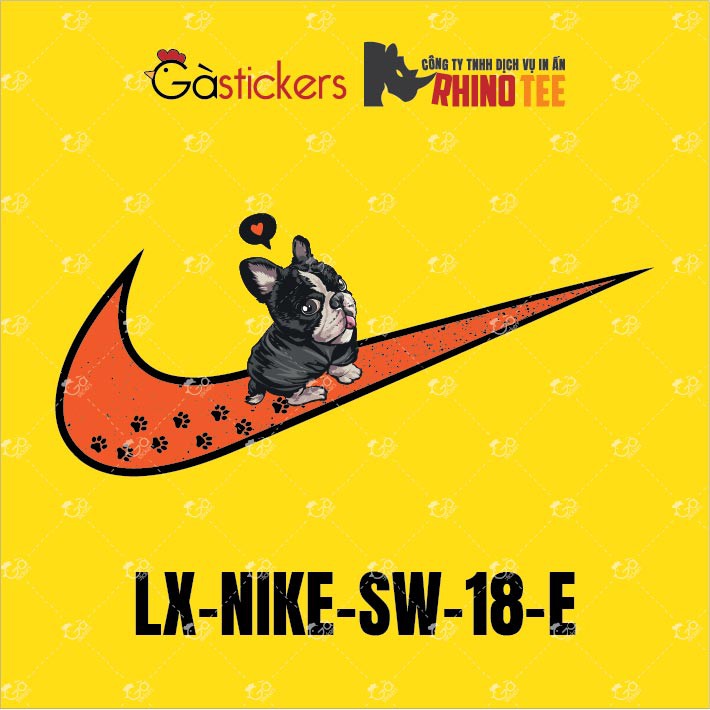 Hình Ủi Nike Pug Love LX-NIKE-SW-18 - Mua Nhiều Giảm Giá
