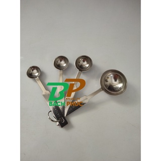 MUỖNG ĐONG ĐỊNH LƯƠNG INOX 4 CÁI - DỤNG CỤ PHA CHẾ ĐÀ NẴNG