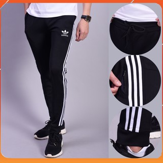 QUẦN DÀI JOGGER NAM MÀ ĐEN PHỐI 3 SỌC TRẮNG VẢI THUN DÀY DẶN GIÁ RẺ