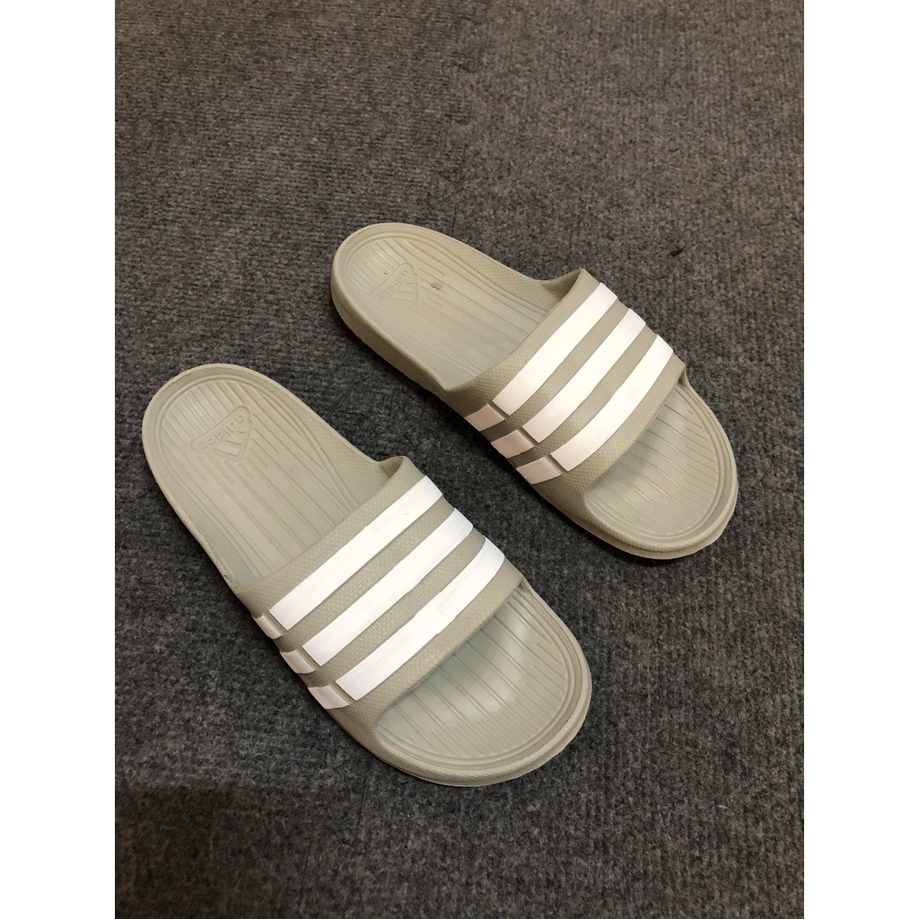 Dép quai ngang Adidas cao su đúc liền khối 3 sọc siêu nhẹ