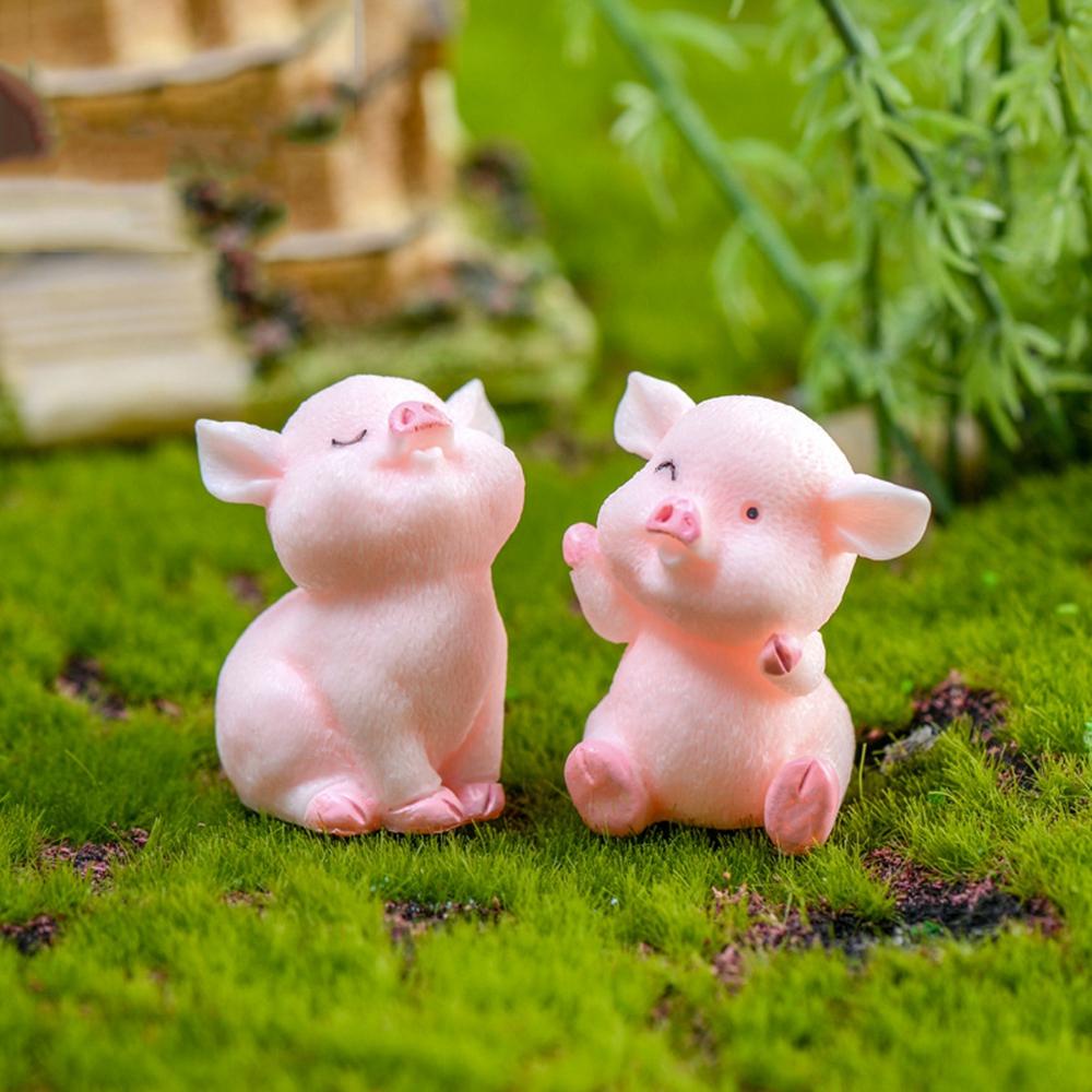 Aaron1 Đồ trang trí Chú Heo Hồng Hoạt Hình Mini Trang Trí Cho Nhà Búp Bê