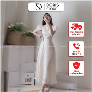 Set áo voan tơ chân váy xòe doris s1208