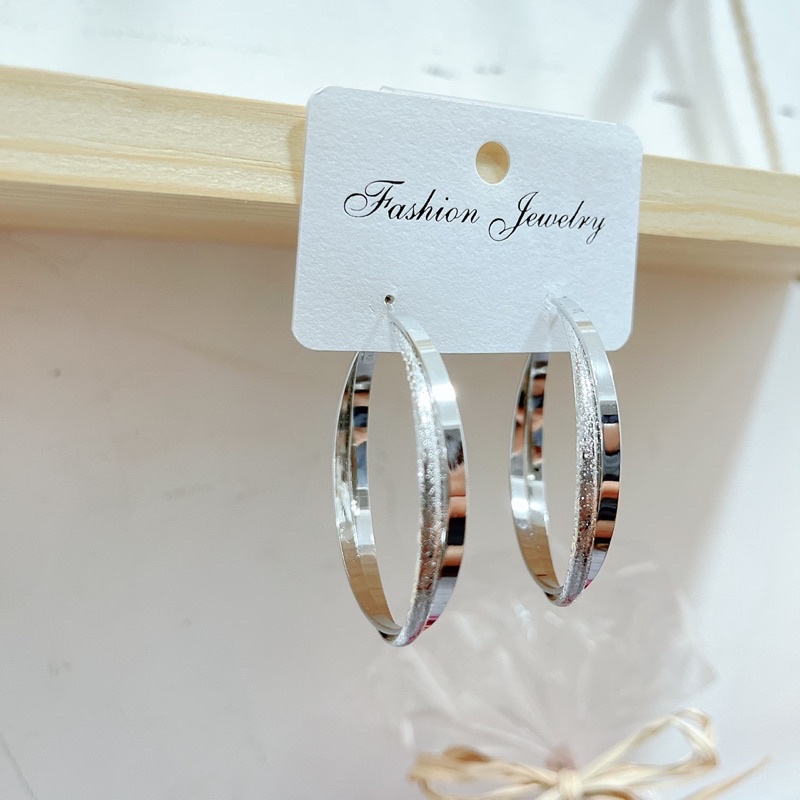 bông tai khoen tròn cá tính, khuyên tai tròn retro phong cách hàn quốc