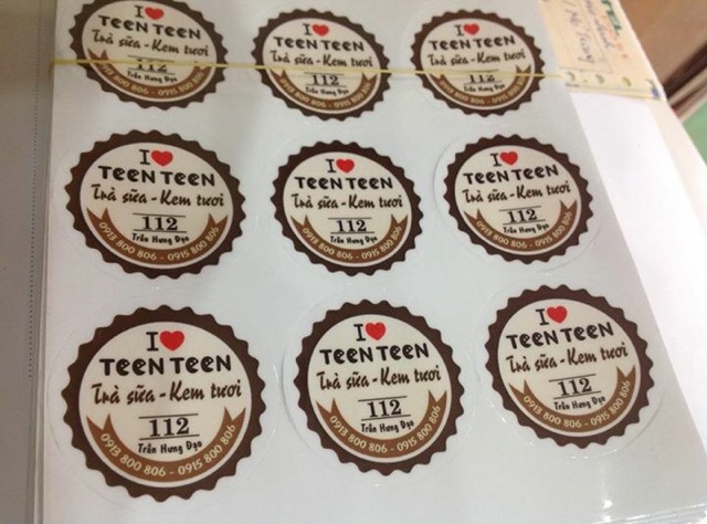 In nhãn dán - tem logo decal giấy, decal trong, theo yêu cầu