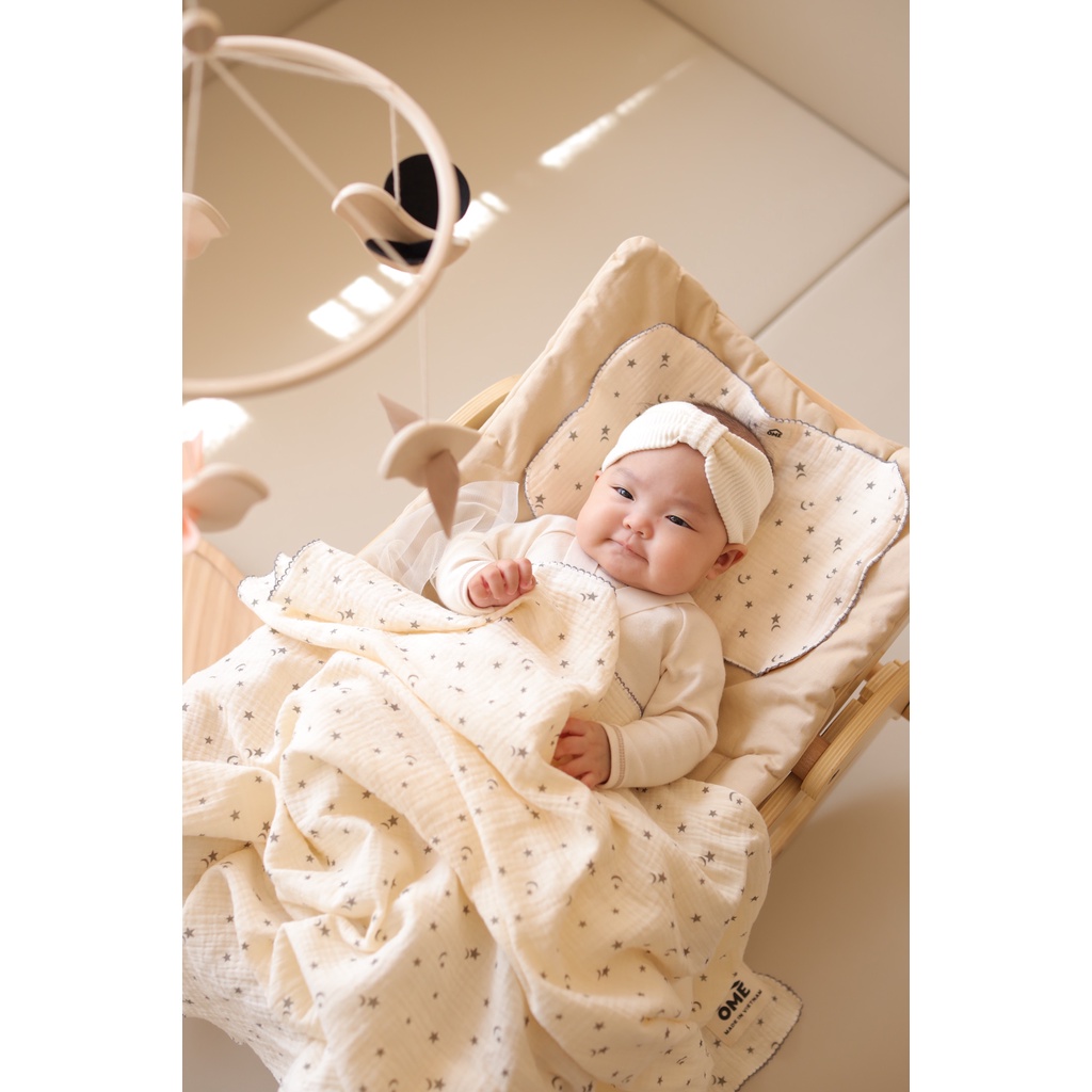 Lót đầu 8 lớp vải xô muslin OME cao cấp cho bé