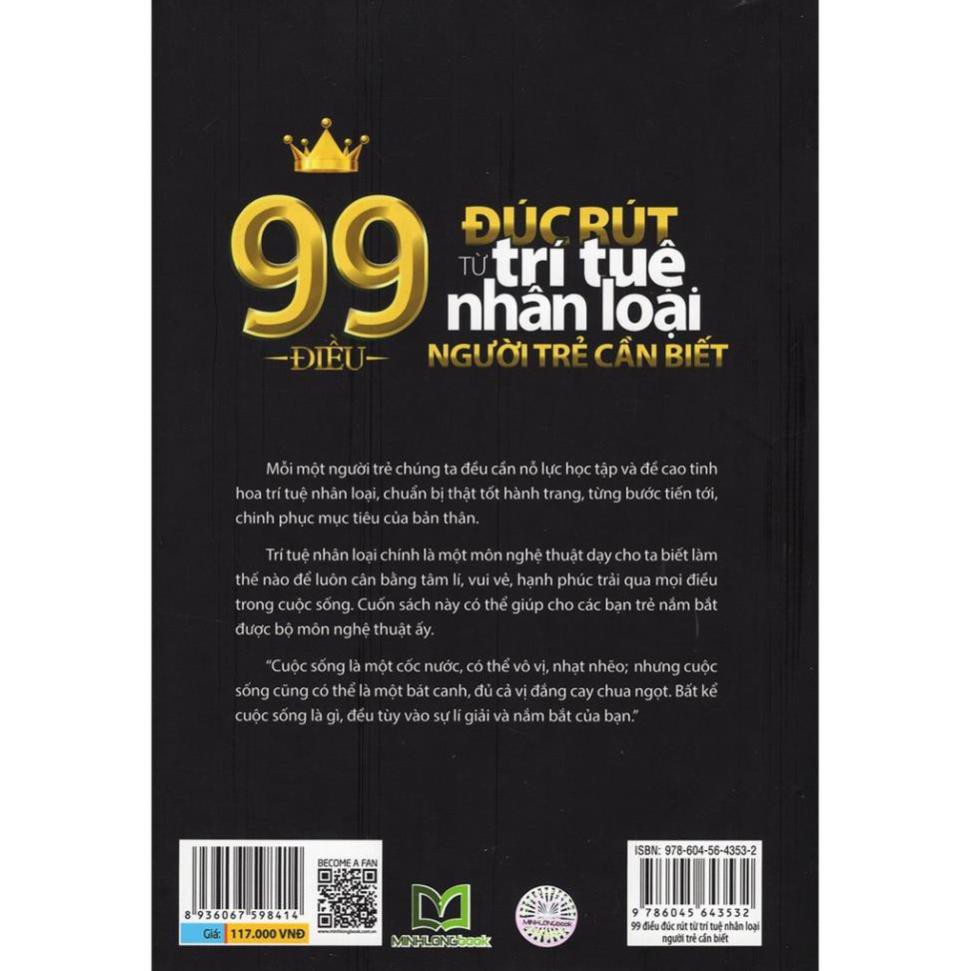 Sách: 99 điều Đúc Rút Từ Trí Tuệ Nhân Loại Người Trẻ Cần Biết (Bản Đặc Biệt) [Minh Long]
